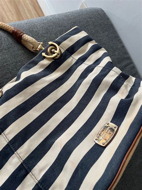 michael kors marina striped bag|michael michael kors marina large grab bag navy white striped .